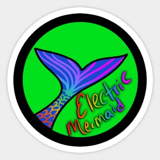 Electric Mermaid Logo Large Sticker